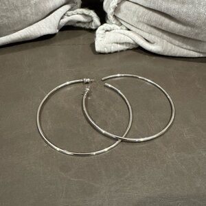 Melinda Maria Silver Hoop Earrings